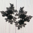 Black / 1 pair (2-piece set)