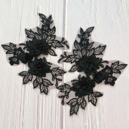 SUPERVALUECHOICE HCSEYB00129 Pair of Floral Embroidery Patches Matching Set