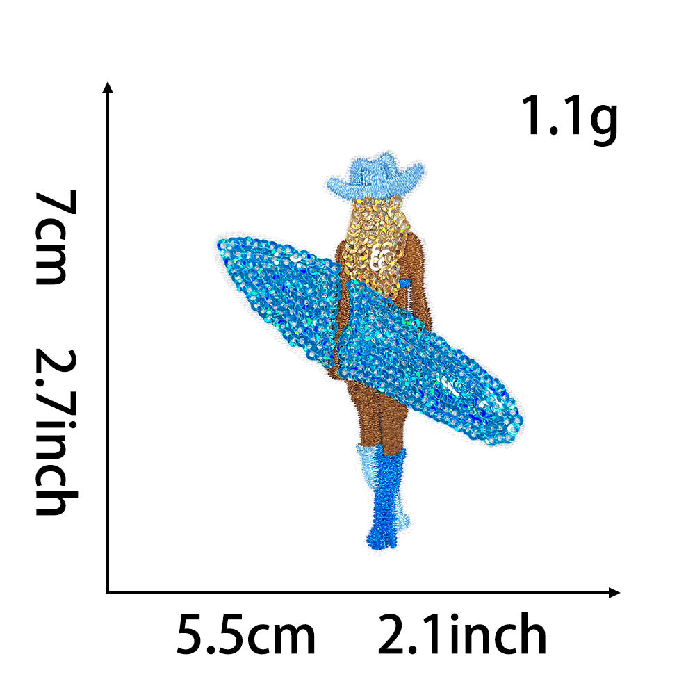 SUPERVALUECHOICE HCSEYB00017 Coastal Cowboy-Style Embroidered Patches