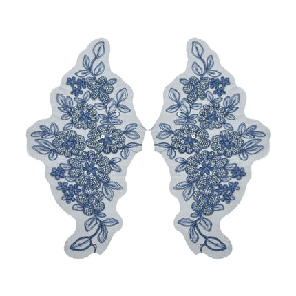 SUPERVALUECHOICE HCSEYB00128 Pair of Floral Embroidery Patches Matching Set
