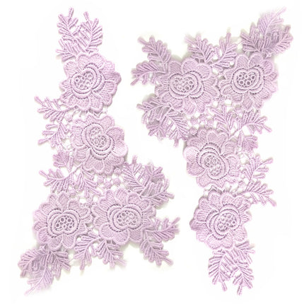 SUPERVALUECHOICE HCSEYB00133 Pair of Floral Embroidery Patches Matching Set
