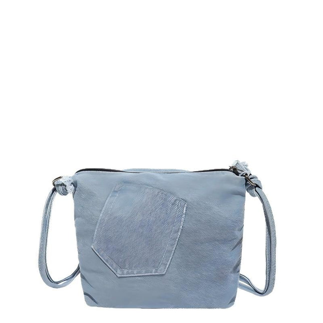 SuperValueChoice HCSEFA00004 DIY Denim Crossbody Bag 7.87''×11.41''×2.75''