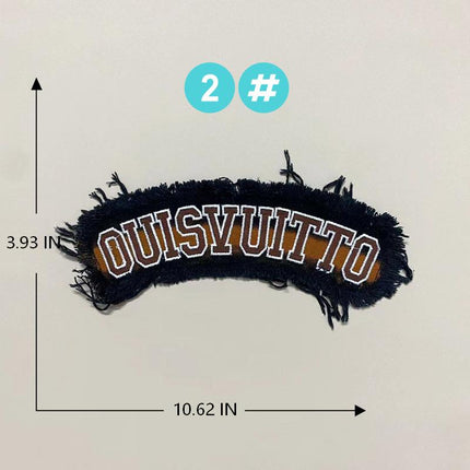 SUPERVALUECHOICE HCSEYE00004 Denim Letter embroidery clothing fabric patches