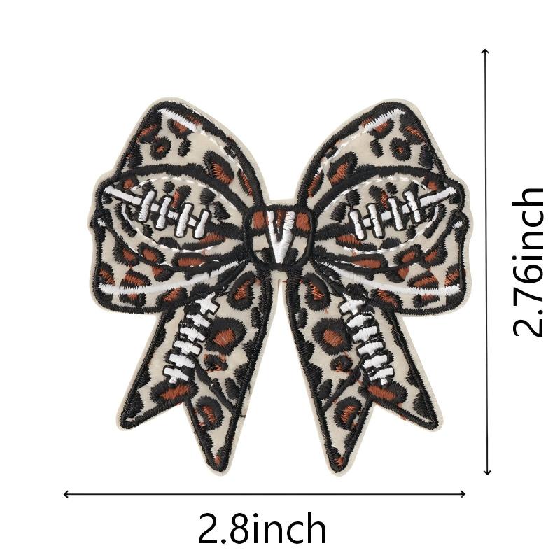 SUPERVALUECHOICE HCSEYSB000010 9 Pack Leopard Print Football Bow Patches