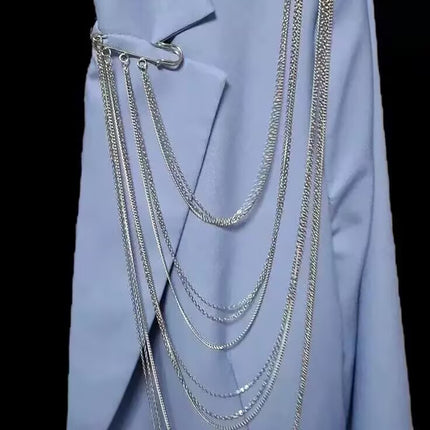 SUPERVALUECHOICE HCSESA00102 Casual Fashion Brooch/Lapel Pin, Versatile Elegant Safety Pin With Chain Tassel, Suitable For Women To Accessorize Various Outfits, Bags, And Jewelry