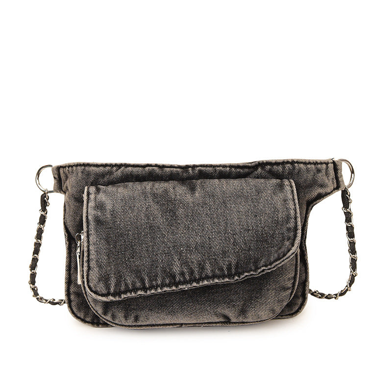 SuperValueChoice HCSEFA00011 DIY Denim single purse  10.24''×5.51''×2.75''