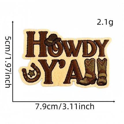 SUPERVALUECHOICE HCSEYB00031 Vintage English Graffiti Embroidered Fabric Patches