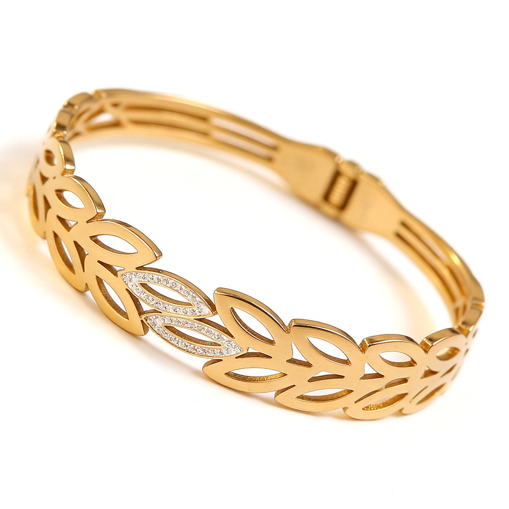 SUPÊR VÃLUE CHOICE HCSEX00014 Gold Leaf Bracelet