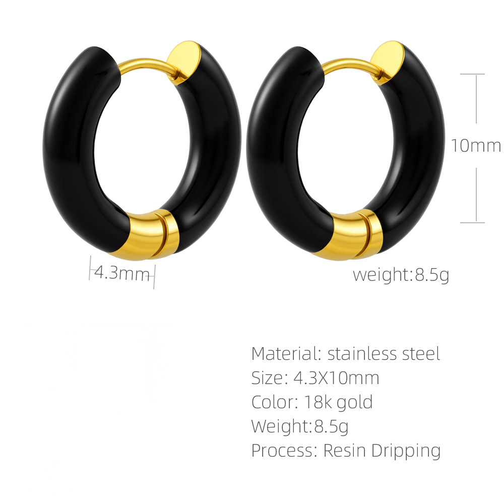 SUPERVALUECHOICE HCSETA00007 Full-circle droplet-style resin earrings