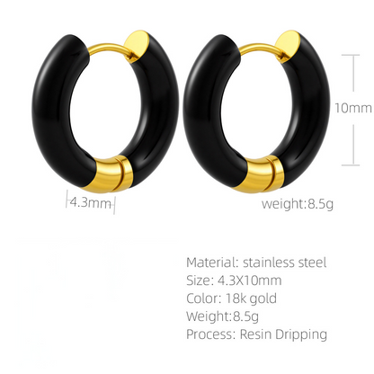 SUPERVALUECHOICE HCSETA00007 Full-circle droplet-style resin earrings