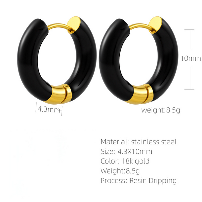 SUPERVALUECHOICE HCSETA00007 Full-circle droplet-style resin earrings