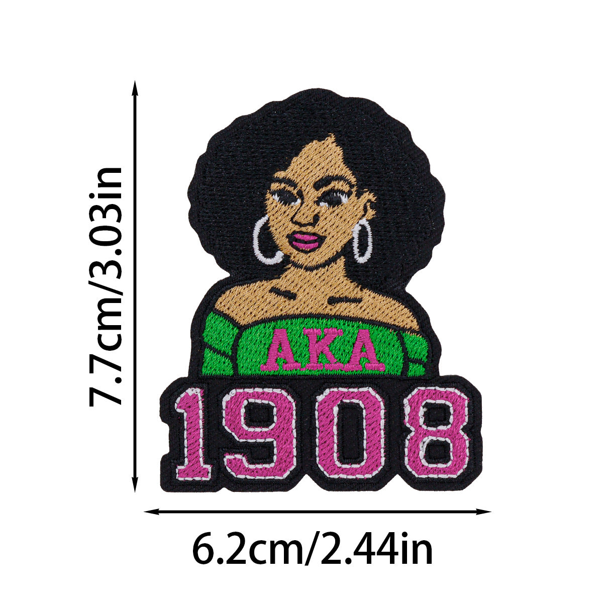 SUPERVALUECHOICE HCSEYSB00104 17Pcs Black Girl Empowerment Embroidered Iron On Patches Afro Theme Clothing DIY Appliques