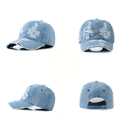 SUPERVALUECHOICE HCSEK00001 Vintage Washed Baseball Cap Distressed Adjustable Couple Casual Sun Protection Hat For Women And Men