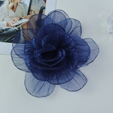 SUPERVALUECHOICE HCSESA00106 Fairy Style Oversized Yarn Flower Brooch - 20cm Fabric Corsage Pin for Womens Dress Accessories & Jewelry Gift