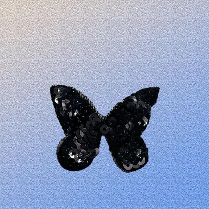 SUPERVALUECHOICE HCSEYC00016 Denim Shiny sequin Butterfly embroidery clothing fabric patches
