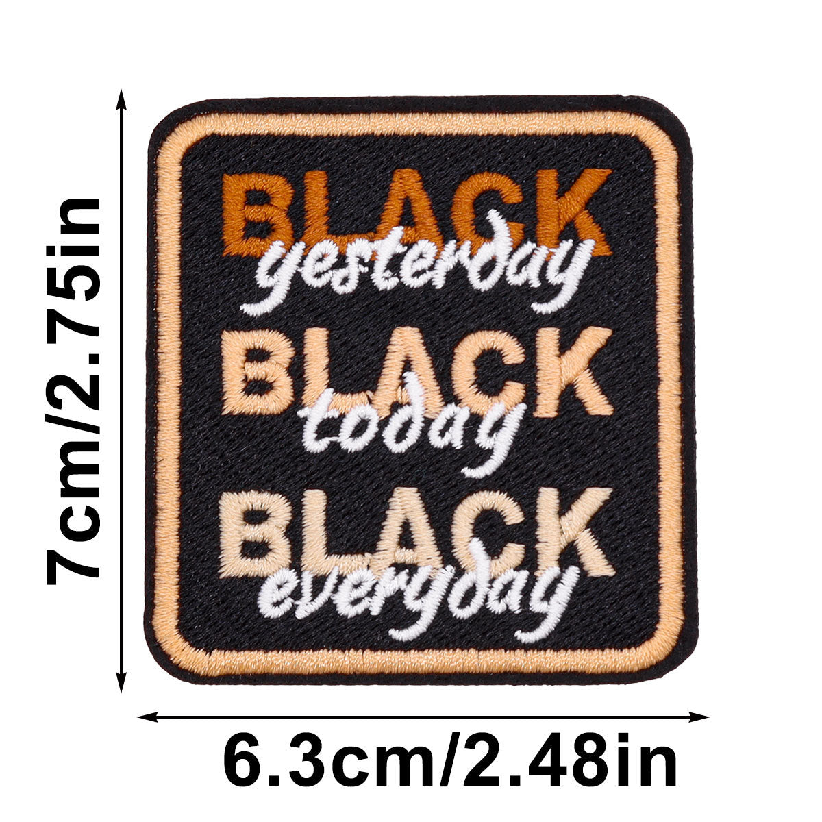 SUPERVALUECHOICE HCSEYSB00108 15Pcs Black Girl Magic Themed Embroidered Iron On Patches Apparel DIY Sewing Decor Appliques