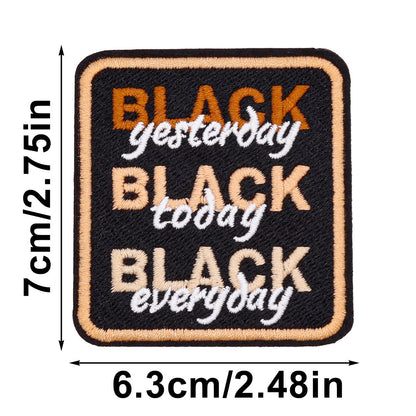 SUPERVALUECHOICE HCSEYSB00108 15Pcs Black Girl Magic Themed Embroidered Iron On Patches Apparel DIY Sewing Decor Appliques