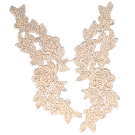 SUPERVALUECHOICE HCSEYB00135 Pair of Floral Embroidery Patches Matching Set