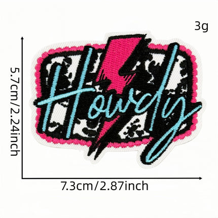 SUPERVALUECHOICE HCSEYSB000011 13Pcs Leopard Bow Checkerboard Lightning Embroidered Appliques Patches