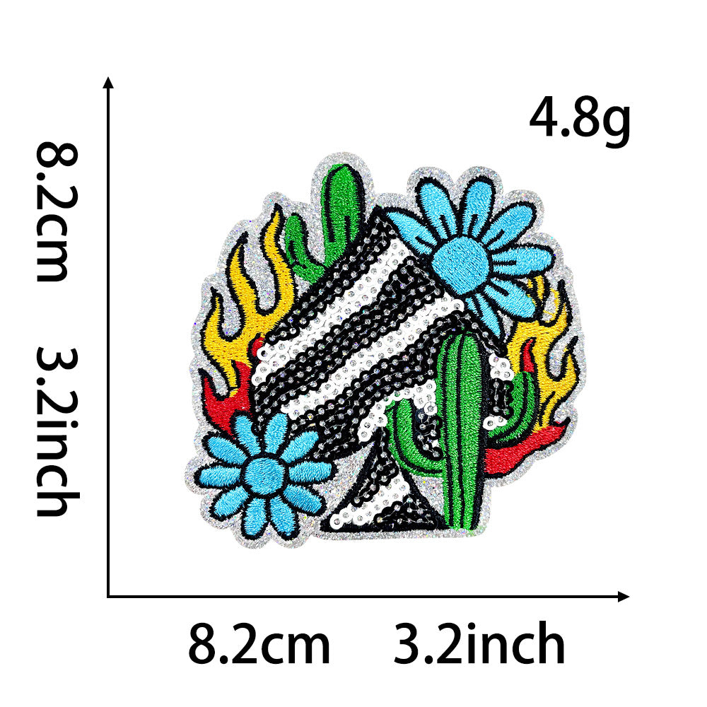 SUPERVALUECHOICE HCSEYB00035 Outdoor Playing Card-Themed Embroidered Fabric Patches