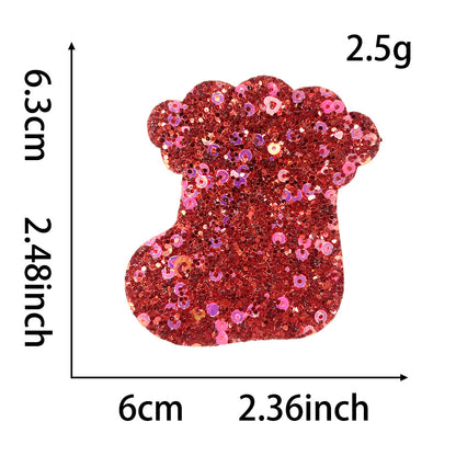 SUPERVALUECHOICE HCSEYC00007 Christmas Sequin Embroidered Fabric Patch