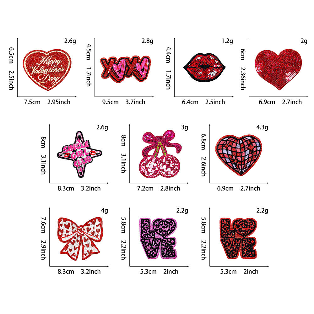 SUPERVALUECHOICE HCSEYB00020 Cherry Bow xoxo Embroidered Fabric Patch