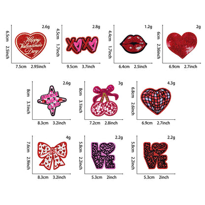 SUPERVALUECHOICE HCSEYB00020 Cherry Bow xoxo Embroidered Fabric Patch