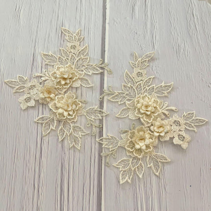 SUPERVALUECHOICE HCSEYB00129 Pair of Floral Embroidery Patches Matching Set