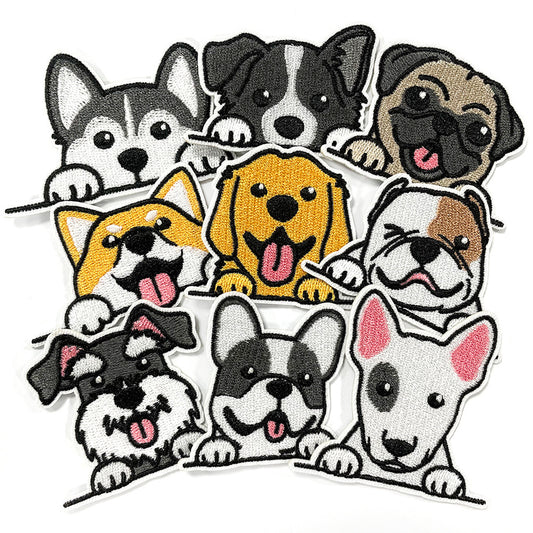 SUPER VALUE CHOICE  HCSEYB00001 Dog-themed embroidered fabric patches