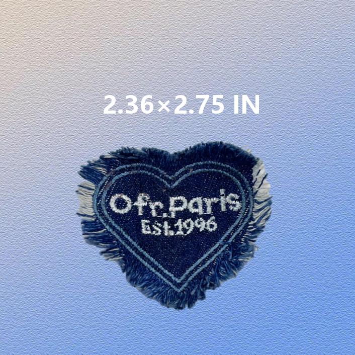 SUPERVALUECHOICE HCSEYE00003 Denim Butterfly  Heart embroidery clothing fabric patches