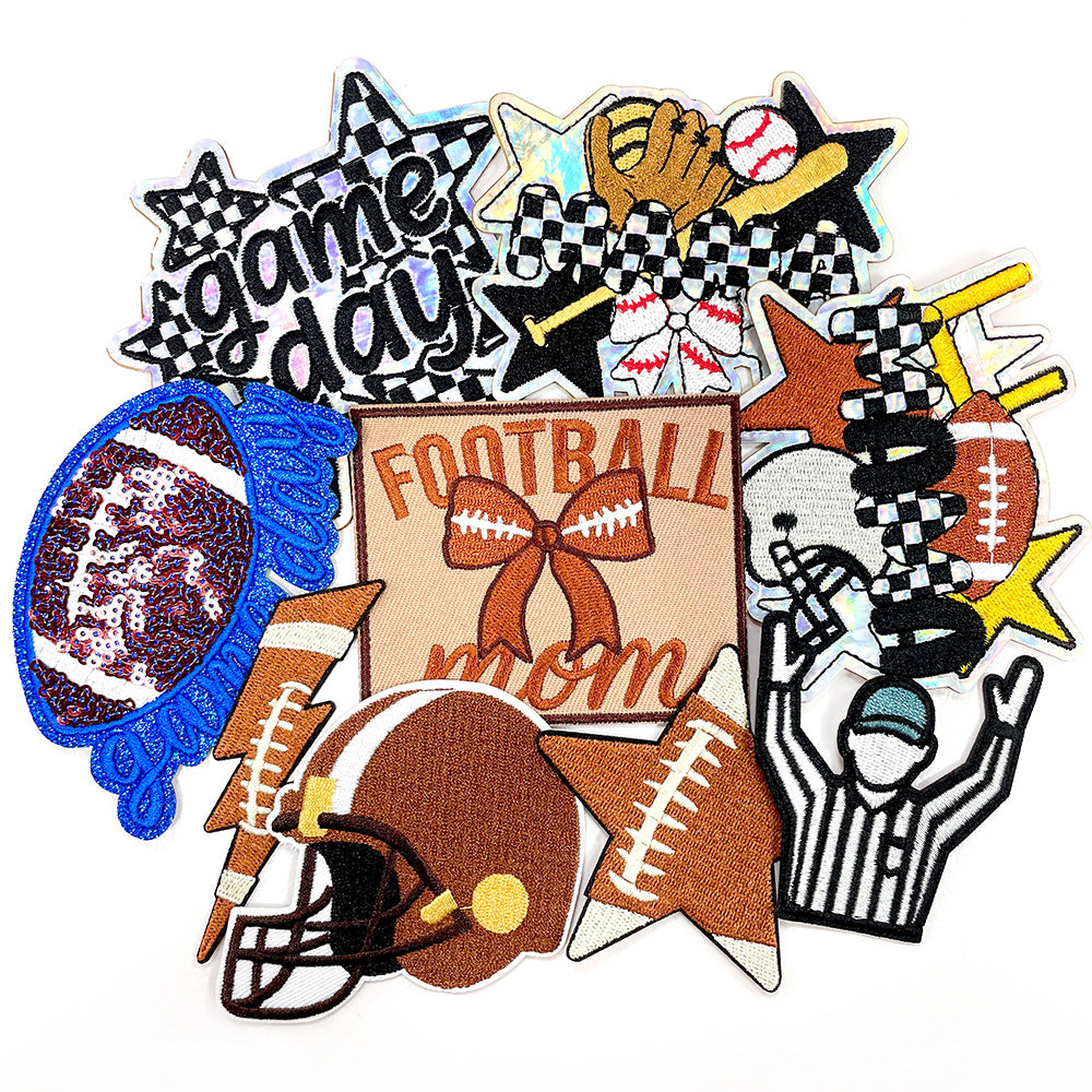 SUPERVALUECHOICE HCSEYB00029 Football Game Day Embroidered Fabric Patches