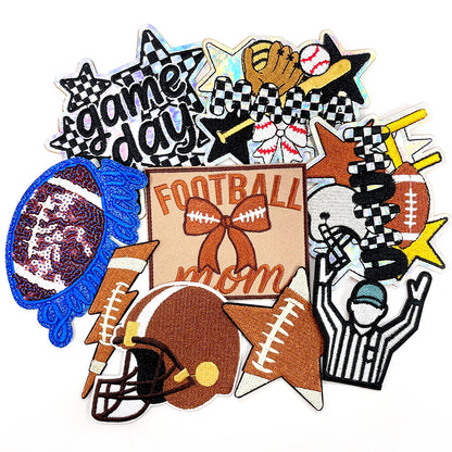 SUPERVALUECHOICE HCSEYB00029 Football Game Day Embroidered Fabric Patches