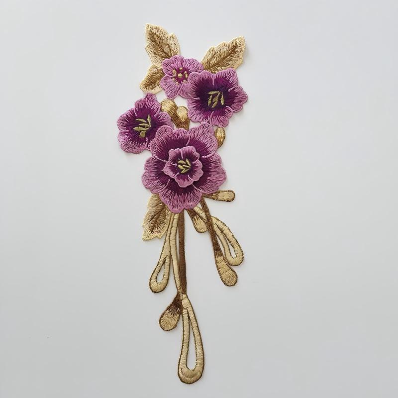 SUPERVALUECHOICE HCSEYB00047 Floral Embroidered Fabric Patches