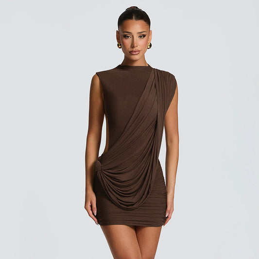 SUPERVALUECHOICE HCSEAC00003 Elegant Ribbon Slim-fit Mini Dress