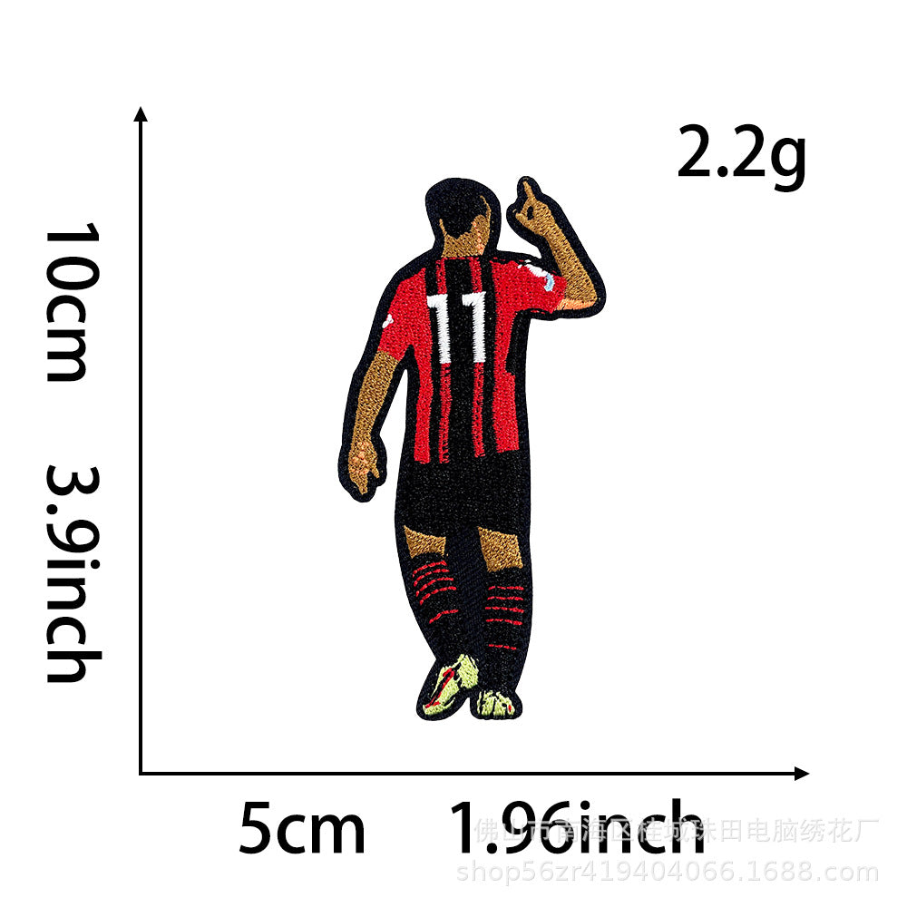 SUPERVALUECHOICE HCSEYB00024 World Cup Soccer Star Series Embroidered Fabric Patches
