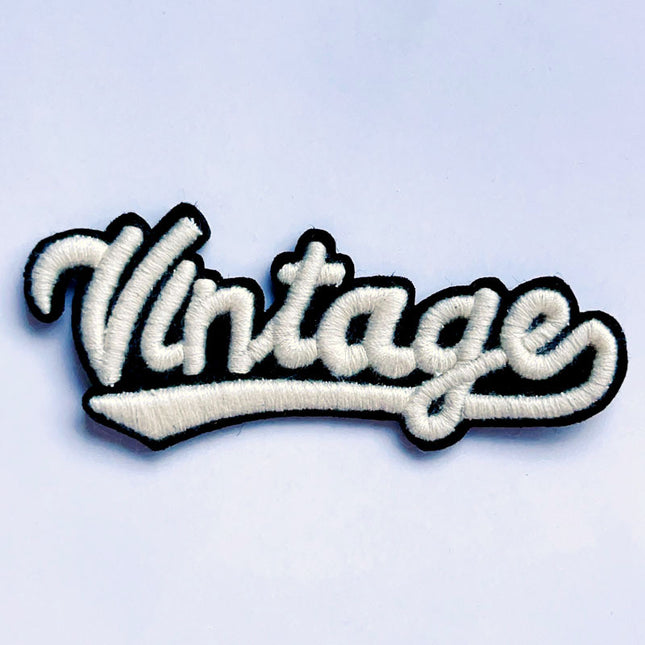 SUPERVALUECHOICE HCSEYB00115 3Pcs Vintage Letter Embroidered Iron On Patches Retro Text Clothing Sewing DIY Decor Appliques