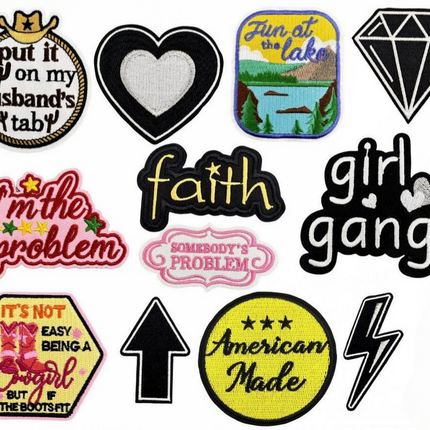 SUPERVALUECHOICE HCSEYB00033 Vintage English Graffiti Embroidered Fabric Patch