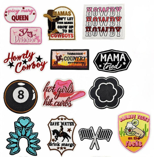 SUPERVALUECHOICE HCSEYB00030 Vintage English Graffiti Embroidered Fabric Patches