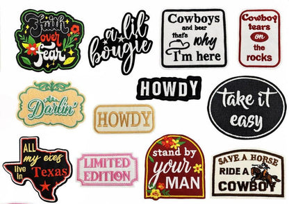 SUPERVALUECHOICE HCSEYB00032 Vintage English Graffiti Embroidered Fabric Patch