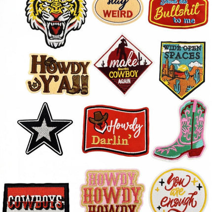 SUPERVALUECHOICE HCSEYB00031 Vintage English Graffiti Embroidered Fabric Patches