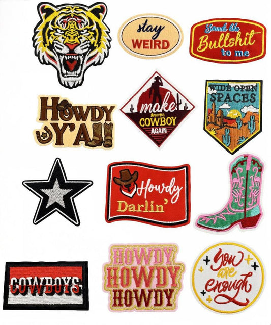 SUPERVALUECHOICE HCSEYB00031 Vintage English Graffiti Embroidered Fabric Patches