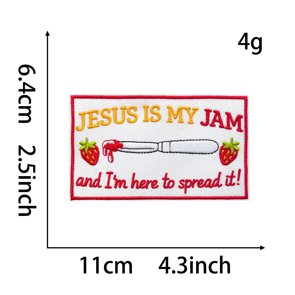 SUPERVALUECHOICE HCSEYB00034 Vintage Text Embroidered Fabric Patches