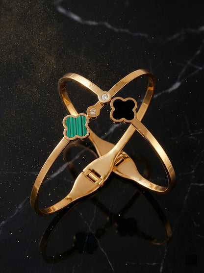 SUPERVALUECHOICE HCSEX00047 Multicolored Four-Leaf Clover Bracelet