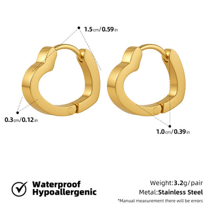 SUPERVALUECHOICE HCSETA00017 Geometric Heart-Shaped Petal Earrings