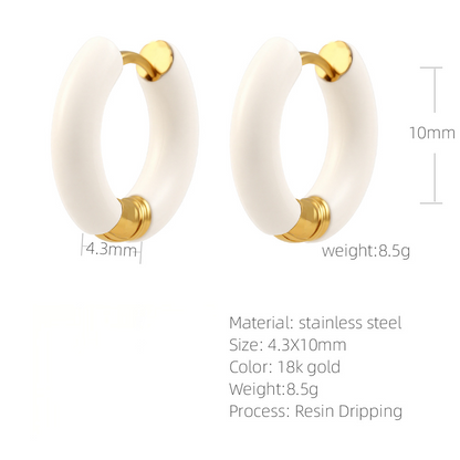 SUPERVALUECHOICE HCSETA00007 Full-circle droplet-style resin earrings