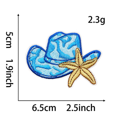 SUPERVALUECHOICE HCSEYB00017 Coastal Cowboy-Style Embroidered Patches