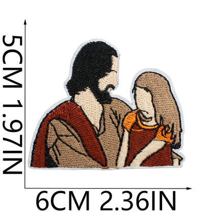 SUPERVALUECHOICE HCSEYB000011 Jesus Embroidered Fabric Patch
