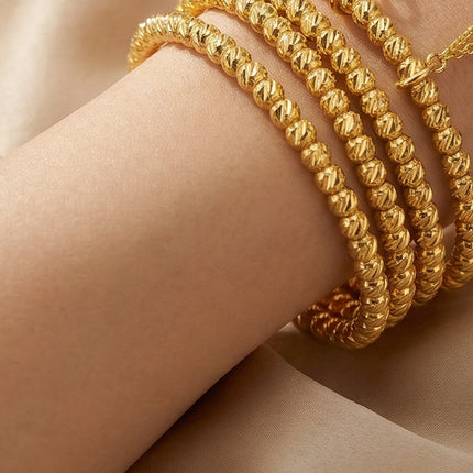 SUPÊR VÃLUE CHOICE HCSEX00008 Gold Bead Bracelet