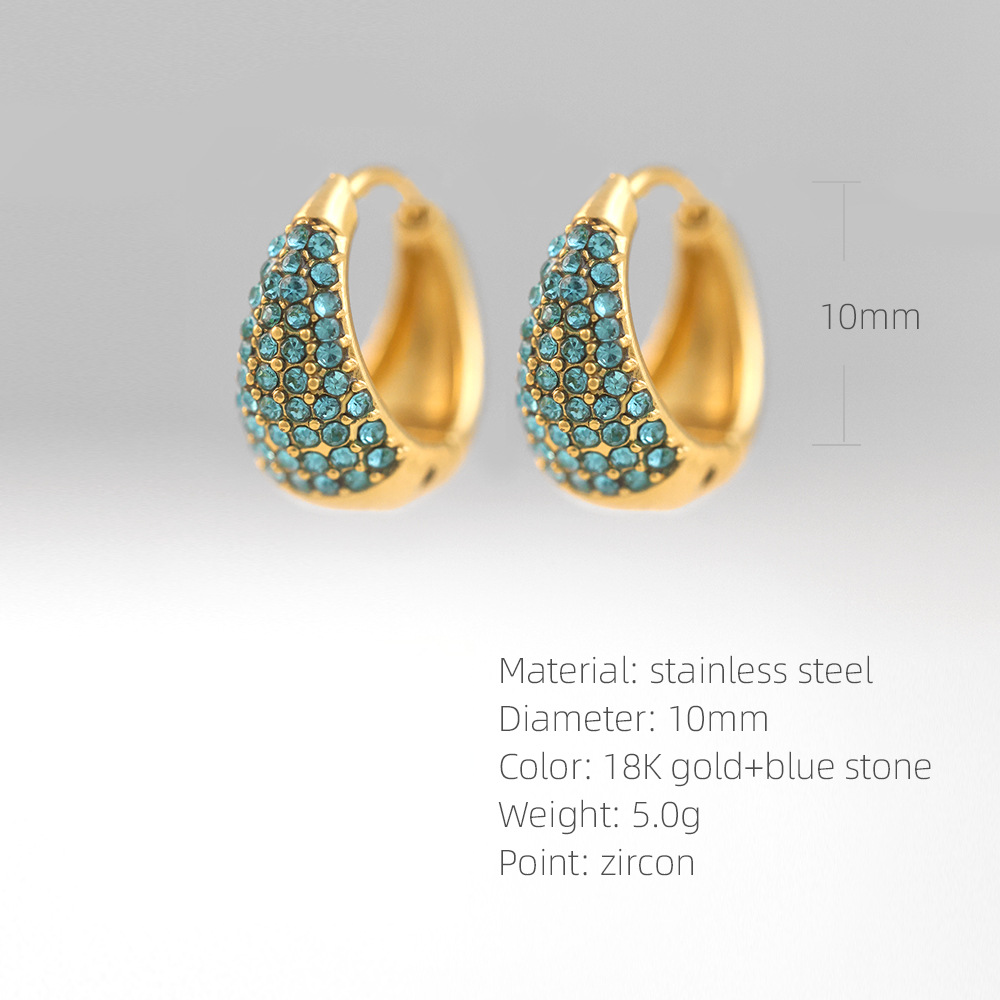 SUPERVALUECHOICE HCSETA00008 U-shaped zircon earrings