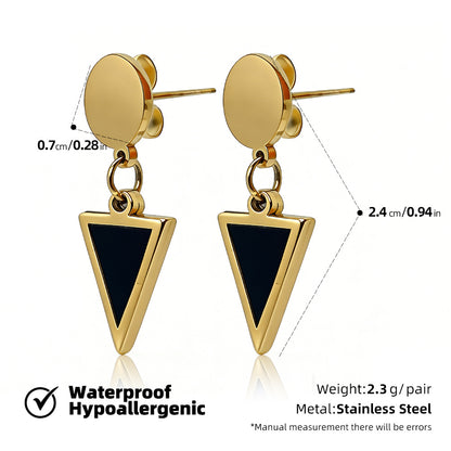 SUPERVALUECHOICE HCSETB00004 Diamond-studded triangle earrings